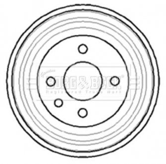 Гальмівний барабан BORG & BECK BBR7040 (фото 1)