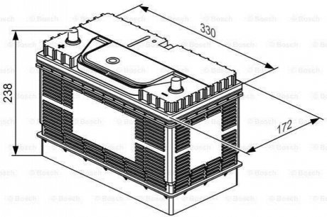 Акумуляторна батарея 105А BOSCH 0 092 L40 340 (фото 1)