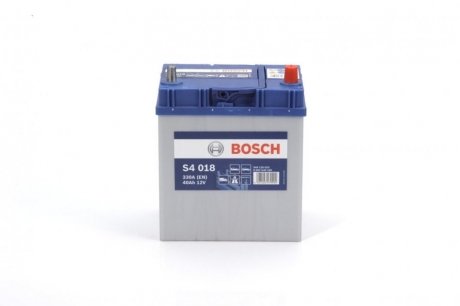 Акумулятор 40Ah-12v (S4018) (187x127x227),R,EN330(Азія) тонк.клеми BOSCH 0 092 S40 180 (фото 1)