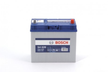 Акумулятор 45Ah-12v (S4020) (238x129x227),R,EN330,Азія тонк.клеми BOSCH 0 092 S40 200 (фото 1)