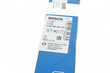 Лямбда-зонд універсальний BOSCH 0 258 986 503 (фото 1)