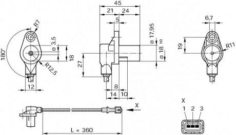 Датчик обертів колінвалу BOSCH 0 261 210 104 (фото 1)