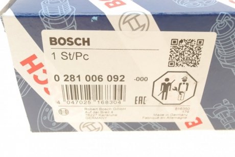 Датчик массового расхода воздуха BOSCH 0 281 006 092 (фото 1)