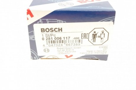 Датчик ТИСКУ BOSCH 0 281 006 117 (фото 1)