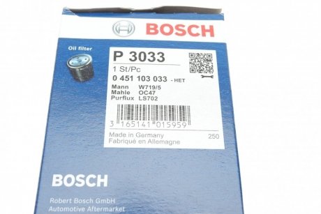 Фільтр масляний BOSCH 0 451 103 033 (фото 1)