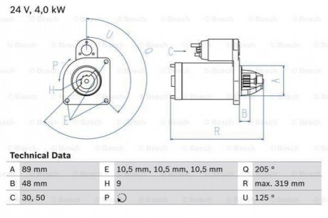 Стартер BOSCH 0 986 017 240 (фото 1)