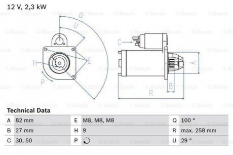 Стартер BOSCH 0 986 018 950 (фото 1)