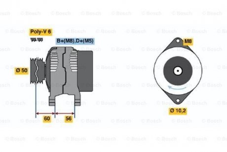 Генератор BOSCH 0986038600 (фото 1)