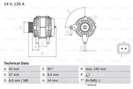 Генератори BOSCH 0986049810 (фото 1)