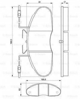 Колодки гальмівні передние RENAULT Messenger B 120.35 BOSCH 0986424080 (фото 1)