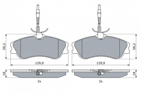 Колодки тормозные BOSCH 0 986 424 223 (фото 1)