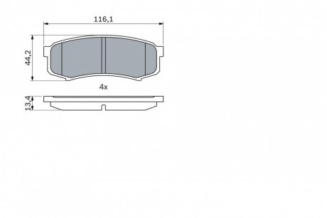 Гальмівні колодки, дискові BOSCH 0 986 424 313 (фото 1)