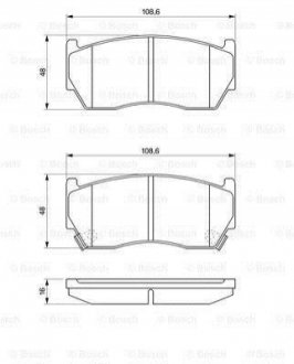 Гальмівні колодки, дискові BOSCH 0 986 424 369 (фото 1)