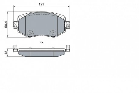 Гальмівні колодки, дискові BOSCH 0986424386 (фото 1)