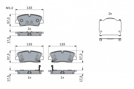 Гальмівні колодки, дискові BOSCH 0 986 424 430 (фото 1)