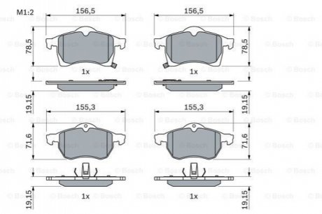 Колодки тормозные BOSCH 0 986 424 457 (фото 1)