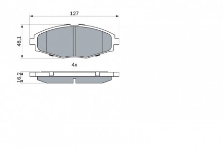 Гальмівні колодки, дискові BOSCH 0 986 424 512 (фото 1)