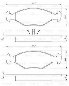 Гальмівні колодки, дискові BOSCH 0 986 424 514 (фото 1)