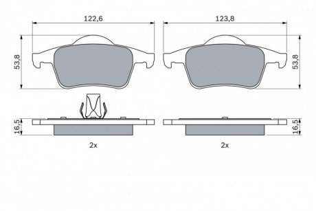 Колодка торм. диск. VOLVO S60, S80 задн. BOSCH 0 986 424 539 (фото 1)