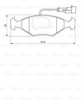 Гальмівні колодки, дискове гальмо (набір) BOSCH 0986424543 (фото 1)