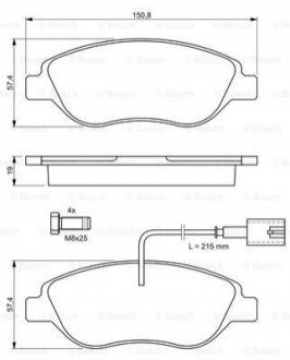 Колодки тормозные BOSCH 0 986 424 595 (фото 1)