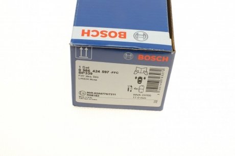 Гальмівні колодки, дискові BOSCH 0 986 424 597 (фото 1)