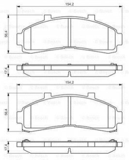 FORD колодки гальмівні передние EXPLORER 4.0 V6 93- BOSCH 0986424656 (фото 1)