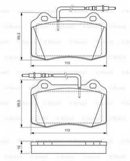 Гальмівні колодки, дискові BOSCH 0 986 424 658 (фото 1)