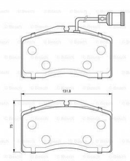 Гальмівні колодки, дискові BOSCH 0 986 424 664 (фото 1)