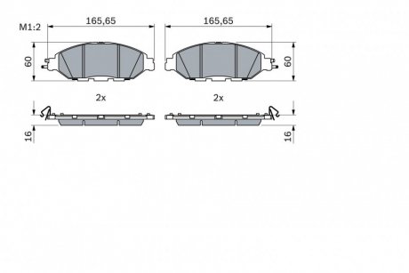 Гальмівні колодки, дискові BOSCH 0 986 424 682 (фото 1)