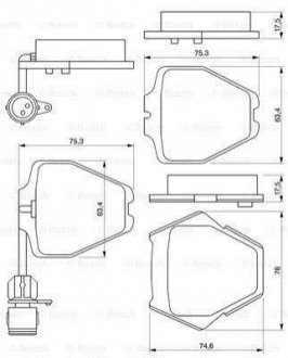 Гальмівні колодки, дискові BOSCH 0 986 424 689 (фото 1)