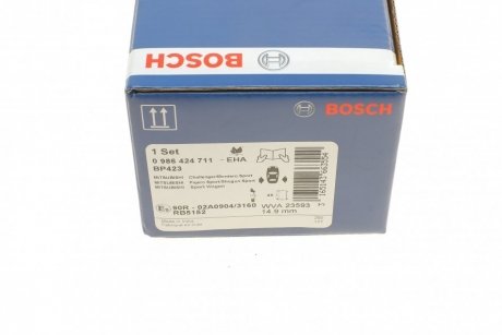 Гальмівні колодки, дискові BOSCH 0 986 424 711 (фото 1)