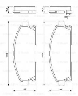 Гальмівні колодки, дискові BOSCH 0 986 424 715 (фото 1)