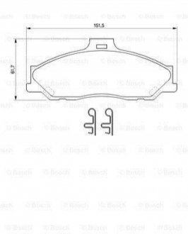 Гальмівні колодки дискові BOSCH 0986424720 (фото 1)