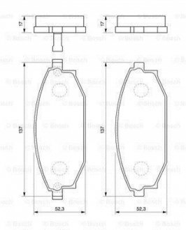 Гальмівні колодки, дискові BOSCH 0 986 424 727 (фото 1)