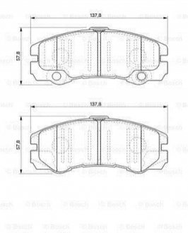 Гальмівні колодки, дискові BOSCH 0 986 424 760 (фото 1)