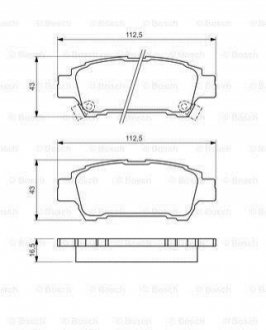 Гальмівні колодки, дискові BOSCH 0 986 424 762 (фото 1)