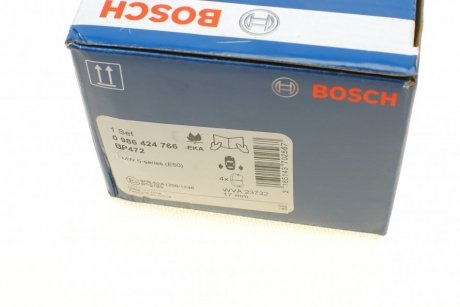 Колодка торм. диск. BMW 525I задн. BOSCH 0 986 424 766 (фото 1)