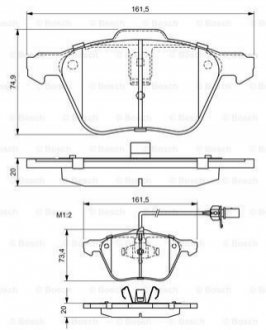 Гальмівні колодки, дискові BOSCH 0 986 424 777 (фото 1)