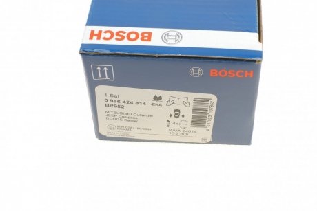 Гальмівні колодки, дискові BOSCH 0 986 424 814 (фото 1)