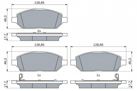 Гальмівні колодки, дискові BOSCH 0986424842 (фото 1)