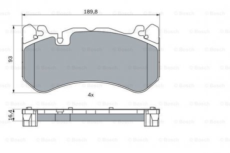 KLOCKI HAM. DB AMG-KLASA /X290/ 18- BOSCH 0986424861 (фото 1)