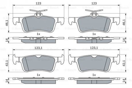 KLOCKI HAM. FORD FIESTA 1.0 19- BOSCH 0986424866 (фото 1)