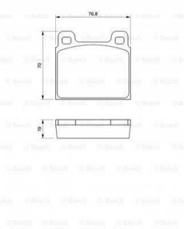 Гальмівні колодки дискові (передние) VW T2 79-85 BOSCH 0986460111 (фото 1)