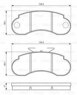 Гальмівні колодки дискові BOSCH 0986460947 (фото 1)