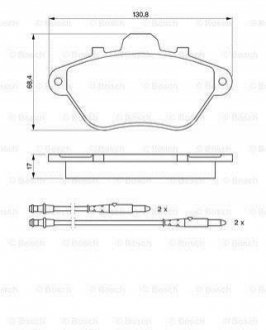 Гальмівні колодки дискові BOSCH 0986460950 (фото 1)