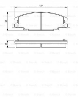 Колодка торм. диск. ISUZU TROOPER передн. BOSCH 0 986 460 960 (фото 1)