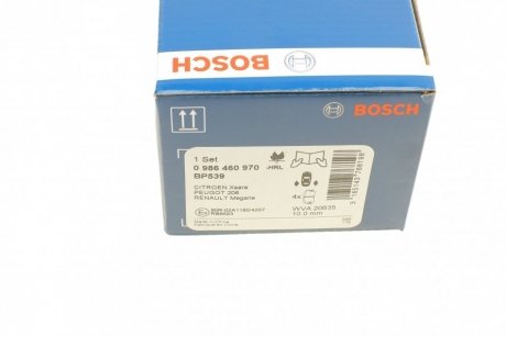 Гальмівні колодки, дискові BOSCH 0 986 460 970 (фото 1)