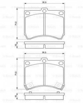 MAZDA гальмівні колодки дискові 323 89-94 1,8 16V BOSCH 0986460974 (фото 1)