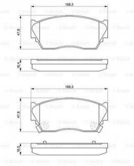 Гальмівні колодки, дискові BOSCH 0 986 460 997 (фото 1)